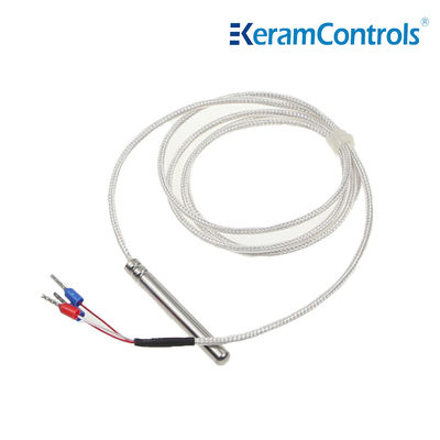 PTFE PT100 PT1000 पनरोक तापमान सेंसर 2 तार